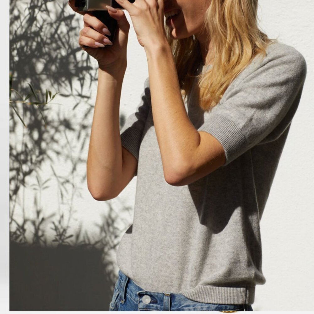 Outerknown Eliott Cashmere Tee Sweater